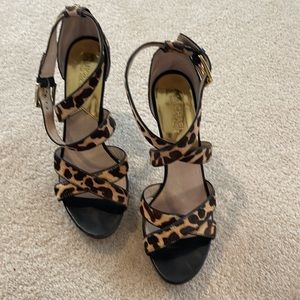 Michael Kors cheetah print high heels.